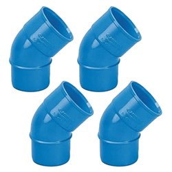 Sachet de 4 Coudes 45° ø50 mm Femelle/femelle