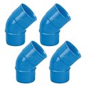 Sachet de 4 Coudes 45° ø50 mm Femelle/femelle
