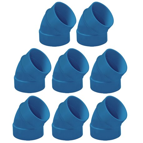 Sachet de 8 Coudes 45° ø51 mm Mâle/femelle
