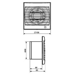 Aérateur Decor 100 CHZ 95 m3/h Hygrostat