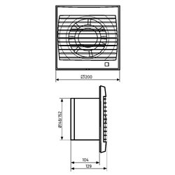 Aérateur Decor 300 CZ 250 m3/h Clapet anti-retour