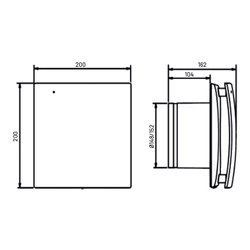 Aérateur Decor Design 300 CHZ 250 m3/h Hygrostat