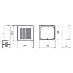 Aérateur HV-Stylvent 489 m3/h Encastré