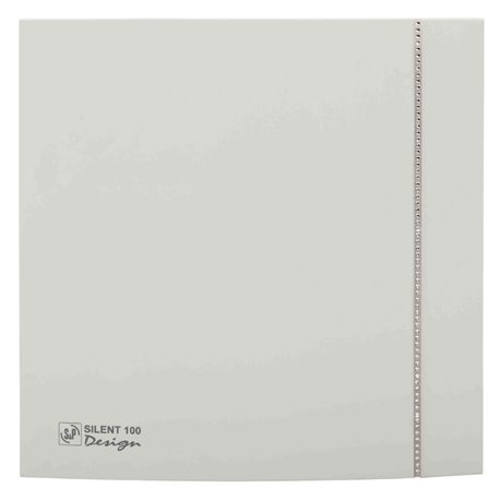 Aérateur Silent design 100 CZ Blanc Swarovski 85 m3/h Clapet anti-retour