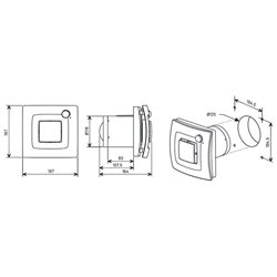 Aérateur Silent Dual 200 Ø116 mm 60 m3/h
