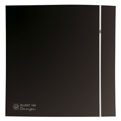 Aérateur Silent design 100 CZ Noir 85 m3/h Clapet anti-retour
