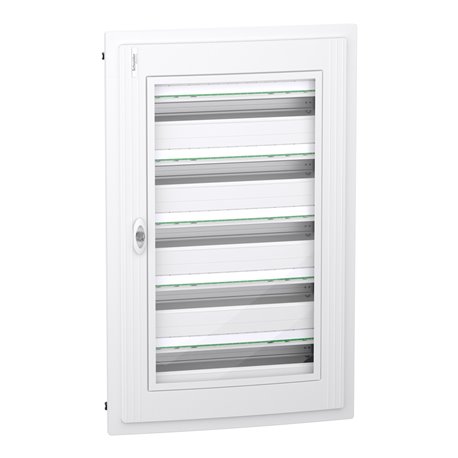 Coffret électrique PrismaSeT XS LVSXH524 5 rangées de 24 modules encastré avec porte transparente
