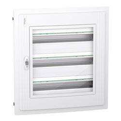 Coffret électrique PrismaSeT XS LVSXH324 3 rangées de 24 modules encastré avec porte transparente