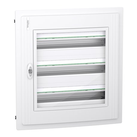 Coffret électrique PrismaSeT XS LVSXH324 3 rangées de 24 modules encastré avec porte transparente