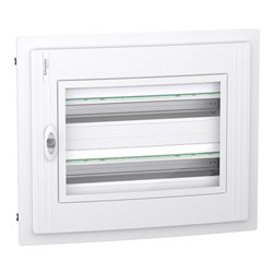 Coffret électrique PrismaSeT XS LVSXH224 2 rangées de 24 modules encastré avec porte transparente