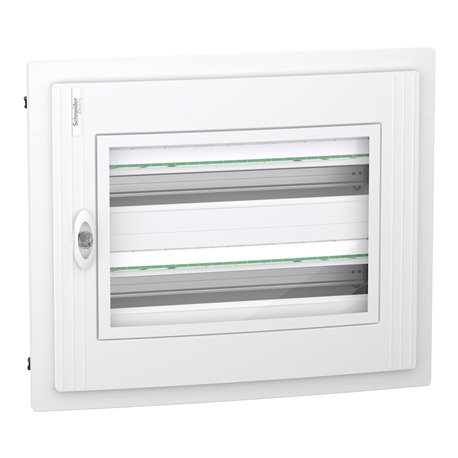 Coffret électrique PrismaSeT XS LVSXH224 2 rangées de 24 modules encastré avec porte transparente