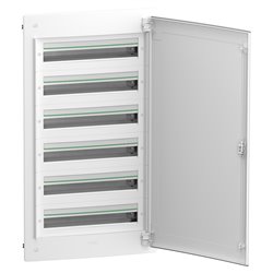Coffret électrique PrismaSeT XS LVSXG624 6 rangées de 24 modules encastré avec porte opaque