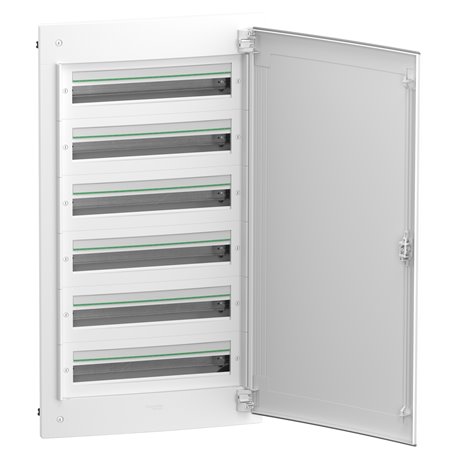 Coffret électrique PrismaSeT XS LVSXG624 6 rangées de 24 modules encastré avec porte opaque