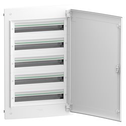 Coffret électrique PrismaSeT XS LVSXG524 5 rangées de 24 modules encastré avec porte opaque
