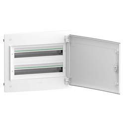 Coffret électrique PrismaSeT XS LVSXG224 2 rangées de 24 modules encastré avec porte opaque