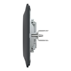 Prise téléphone en T avec plaque Ovalis S340496 8 contacts anthracite