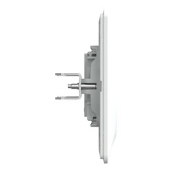 Prise téléphone en T avec plaque Ovalis S320496 8 contacts blanc