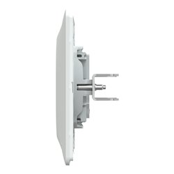 Prise téléphone en T avec plaque Ovalis S320496 8 contacts blanc