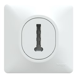 Prise téléphone en T avec plaque Ovalis S320496 8 contacts blanc