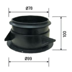 Bouche d'extraction plastique BOCP Ø 80 mm manchette à griffes