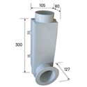 Bouche d'extraction plastique BOA Ø 80 mm manchette coudée