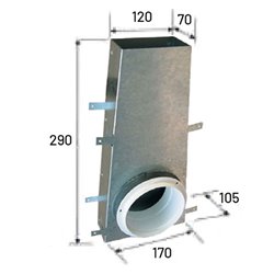 Bouche d'extraction plastique BOA Ø 125 mm manchette coudée