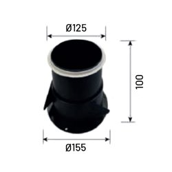 Bouche d'extraction et d'insufflation BER Ø125 mm manchette à griffes