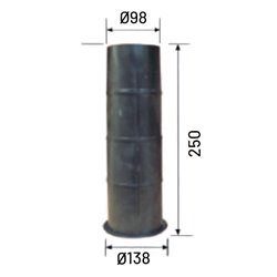 Bouche d'extraction et d'insufflation BER Ø100 mm manchette pour traversée de dalle