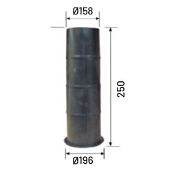 Bouche d'extraction et d'insufflation BER Ø160 mm manchette pour traversée de dalle