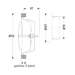 Bouche d'extraction et d'insufflation métallique réglable ø 80 mm réglage par vis centrale
