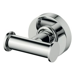 Double patère murale chromé design rond