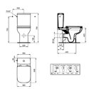 Réservoir WC mécanisme 3/6 L alimentation latérale