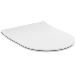 Abattant WC fin Blend Curve blanc mat avec frein de chute