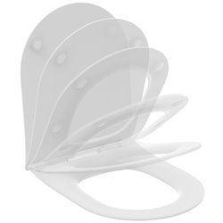 Abattant WC fin Blend Curve blanc mat avec frein de chute