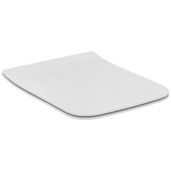 Abattant WC fin Blend Curve blanc brillant avec frein de chute