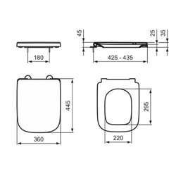 Abattant WC recouvrant I.Life B blanc brillant recouvrant