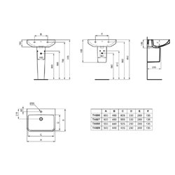 Lavabo I.Life B 1 trou 55x44