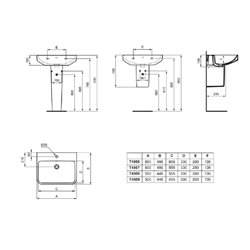 Lavabo I.Life B 1 trou 60x48