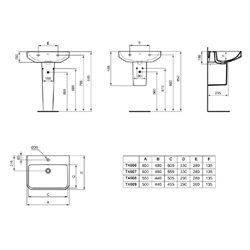 Lavabo I.Life B 1 trou 65x48