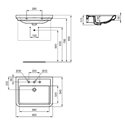 Lavabo Calla 3 trous 66,5x54
