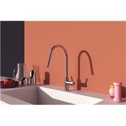 Mitigeur de cuisine Gusto tube rond chromé