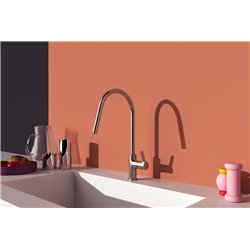 Mitigeur de cuisine Gusto tube rond gris orage