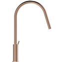 Mitigeur de cuisine Gusto tube rond cuivre brossé