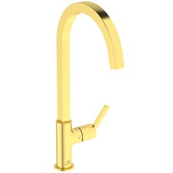 Mitigeur de cuisine Gusto tube carré or brossé