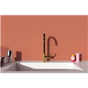 Mitigeur de cuisine Gusto tube carré or brossé