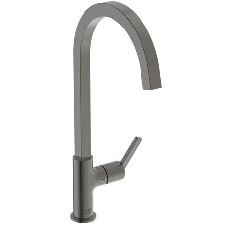 Mitigeur de cuisine Gusto tube carré gris magnétique
