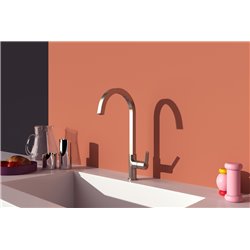 Mitigeur de cuisine Gusto tube carré gris orage
