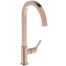 Mitigeur de cuisine Gusto tube carré cuivre brossé
