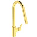 Mitigeur de cuisine Gusto douchette extractible 1 jet or brossé