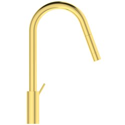 Mitigeur de cuisine Gusto douchette extractible 1 jet or brossé